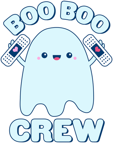 Cute Halloween Boo Boo Crew Band Aid Ghost Hoodie