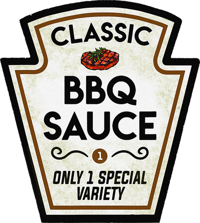 Barbecue BBQ Sauce Bottle Label Halloween Matching Costume Kids Long Sleeve Shirt