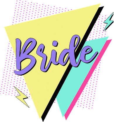 Bride & Bride Squad Retro 90’s Bachelorette Party Matching Button
