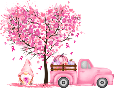 Breast Cancer Awareness Gnome Vintage Fall Truck Mousepad