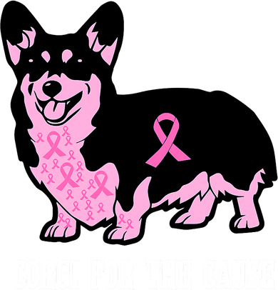 Breast Cancer Corgi For The Cause Pink Ribbon Toddler Hoodie