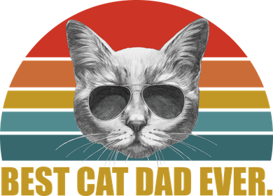 Best Cat Dad Ever Retro Sunset Tumbler