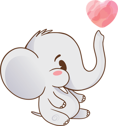 Baby Cute Elephant Toddler T-Shirt