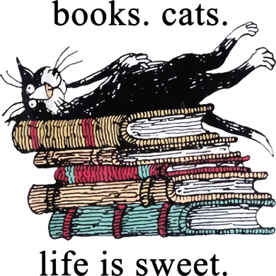 Book Cat Life Is Sweet Cute Cat Lover Kids Hoodie