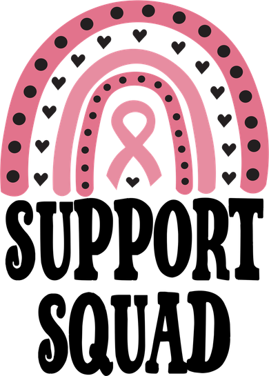 Breast Cancer Support Squad Rainbow Ribbon Golf Towel