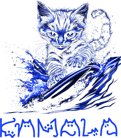 Blue Cats Wave For Kamala Funny Kamala Harris Cat Ladies Doggie Tank