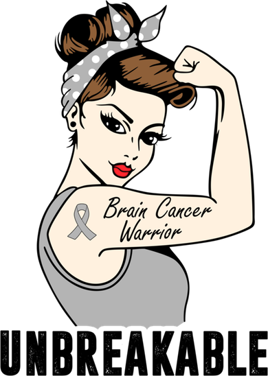 Brain Cancer Warrior Unbreakable Tee Brain Cancer Awareness Gift Kids T-Shirt