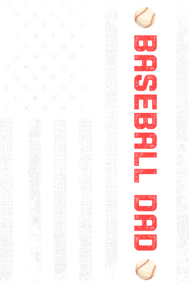 Baseball Dad American Flag Cool Father's Day Gift Kids Long Sleeve Shirt