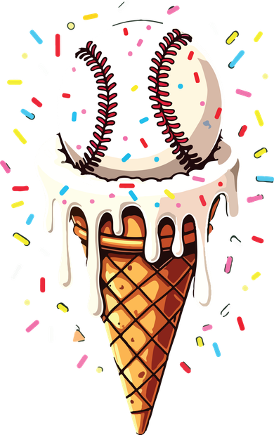 Baseball Drip Boy Ice Cream Cone Drip Baseball Women's Long Sleeve Shirt