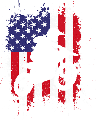 Best Dirt Bike Dirtbike Racing Us Flag Biker Golf Towel