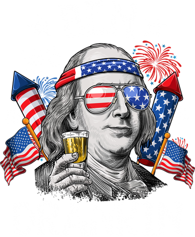 Ben Drankin Funny 4th Of July Shirts Fireworks Patriotic Women's T-Shirt