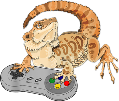 Bearded Dragon Playing Video Game Reptiles Pagona Gamer Coaster