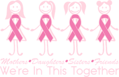 Mothers Daughters Sisters Friends We're In This Together Breast Cancer Mousepad