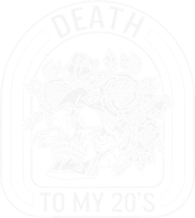 Birthday Death To My 20s Roses Skull Skeleton Funny Got Doggie Tank