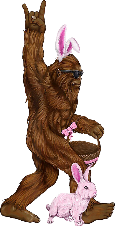 Bigfoot Easter Bunny Cute Santa Hat