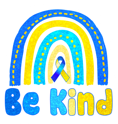 Be Kind Down Syndrome Awareness Rainbow Button