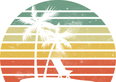 Vintage Sunset Beach   Button