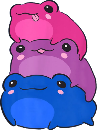 Bisexual Flag Color Frogs Subtle Bi Pride LGBTQ Aesthetic Tote Bag