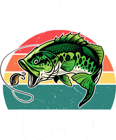 Bass Fish Dad Gone Fishing-Shirt Boy Wo Papa Funny Women's Hoodie