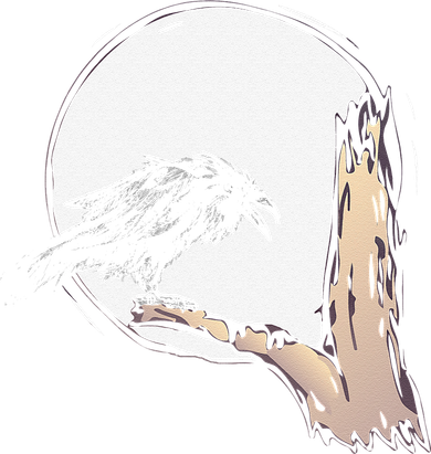 Bird Full Moon Crow Spooky Raven Gothic Halloween Women's Hoodie