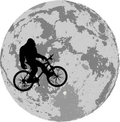 Bigfoot In The Moon Sasquatch Kids Long Sleeve Shirt