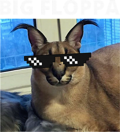 Big Floppa Meme Cat Toddler T-Shirt