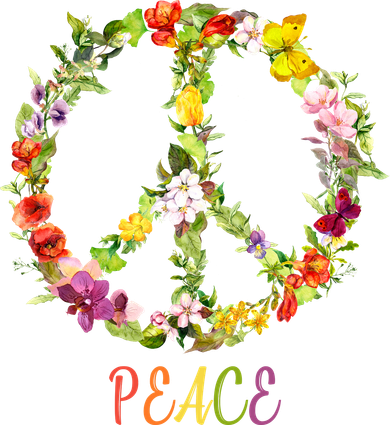 Butterfly Flower Peace Sign Mousepad