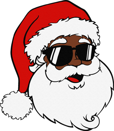 Black Funny Santa Claus Sunglasses Christmas Xmas Kids T-Shirt