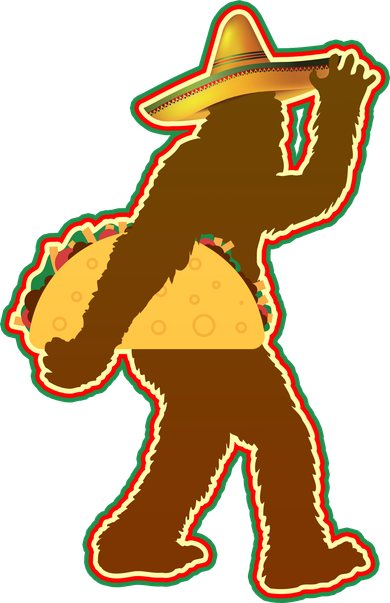 Bigfoot Carrying Taco Cinco de Mayo Tote Bag