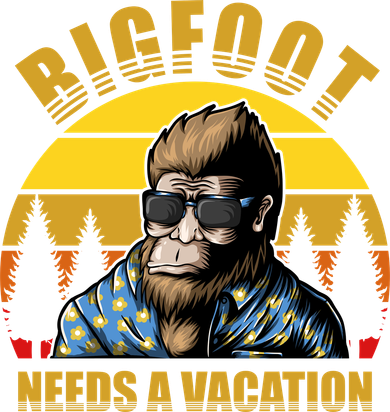 Bigfoot Needs A Vacation Santa Hat