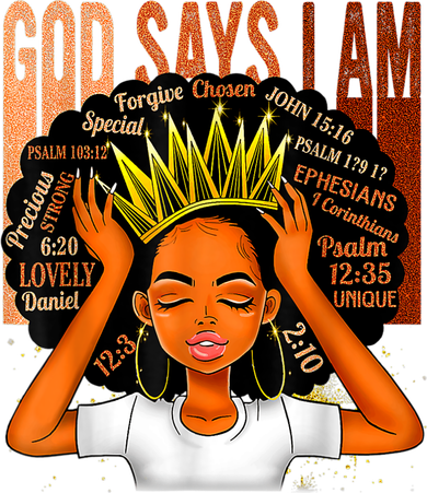 Black Girl Crown God Says I Am Black Melanin History Month Apron