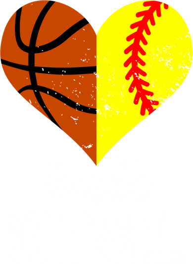 Ball Girl Heart Funny Softball Basketball Girl Golf Towel