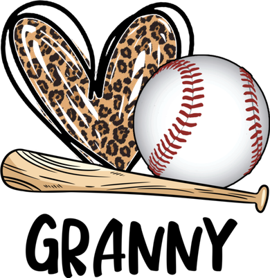 Baseball Granny Leopard Heart Baseball Lover Great Gift Women's Long Sleeve Shirt