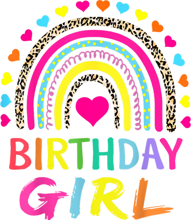 Birthday Girl Leopard Rainbow Birthday Party Family Coaster