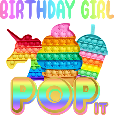 Birthday Girl Pop It Funny Cute Colorful Coaster
