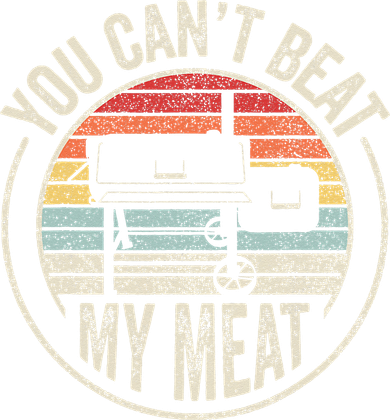 BBQ Grilling Smoking Retro Vintage You Cant Beat My Meat Polo