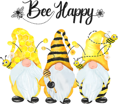 Bee Happy Bee Gnome Spring Women's Long Sleeve Shirt