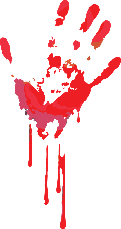 Bloody Hand Horror Blood Creepy Halloween Kids T-Shirt