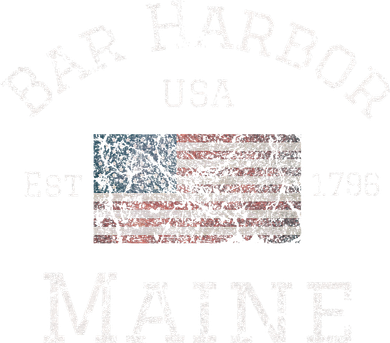 Bar Harbor Maine USA American Flag Established ME Vintage Women's Sweatshirt