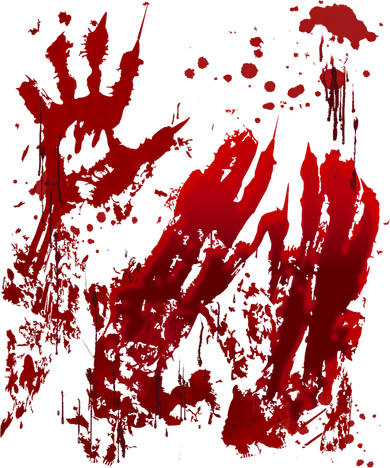 Bloody Handprint Red Hands Blood Splatter Zombie Outbreak Women's Sweatshirt