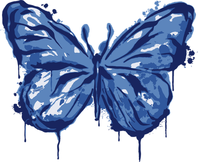Butterfly Ink Dripping Beanie