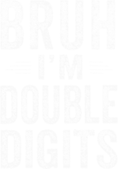 Bruh IM Double Digits 10th Birthday Gifts 10 Year Old Kids Hoodie