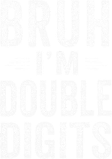 Bruh I'm Double Digits 10th Birthday Gifts 10 Year Old Kids Hoodie