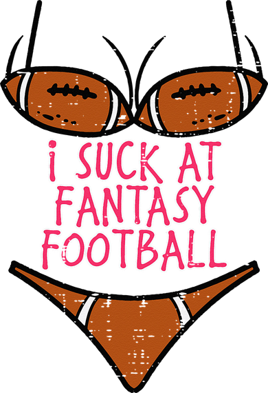 Bikini I Suck At Fantasy Football Funny FFL Loser Bucket Hat