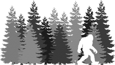 Bigfoot In The Forest Sasquatch Yeti Baby Bodysuit