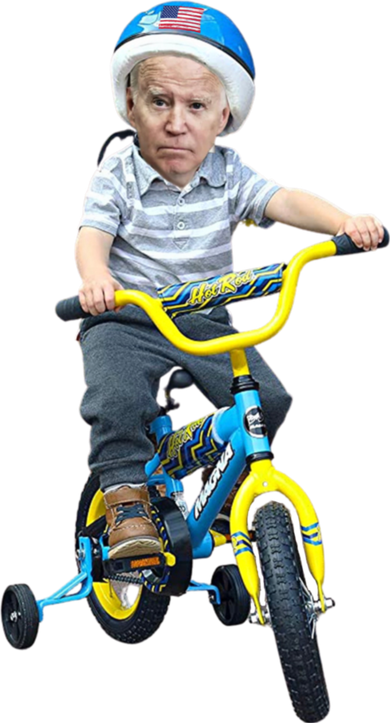 Baby Joe Biden On Tricycle Funny Joe Biden Bike Toddler T-Shirt
