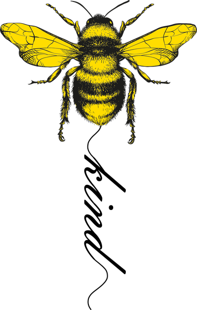 Bee Kind Bumblebee Script Tote Bag