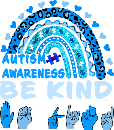 Be Kind Autism Awareness Rainbow Trendy BoHo Rainbow Leopard Print Women's Sweatshirt