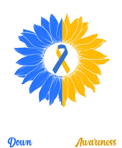 Be Kind Sunflower Ribbon Down Syndrome Awareness Women's T-Shirt