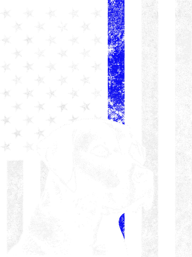 Blue Line Flag K9 Labrador Retriever Police Dog Women's Hoodie